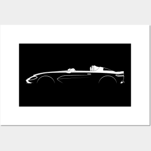 Aston Martin V12 Speedster Silhouette Posters and Art